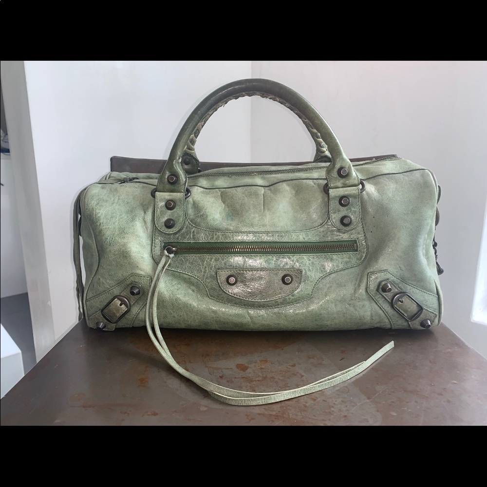 Balenciaga Twiggy Style Green Mint Bag